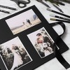Juvale Black 12x12 Scrapbook Album with Silk Ribbon, Cover Window, Spiral Bound Photo Book for Wedding, Anniversary (80 Pages) - 2 of 4