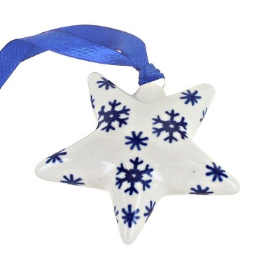 Blue Rose Polish Pottery K076 Manufaktura Star Ornament
