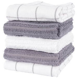 Set Of 5 Lakewood Reverse Terry Kitchen Towel Set - 16 x 28 - 1 of 3