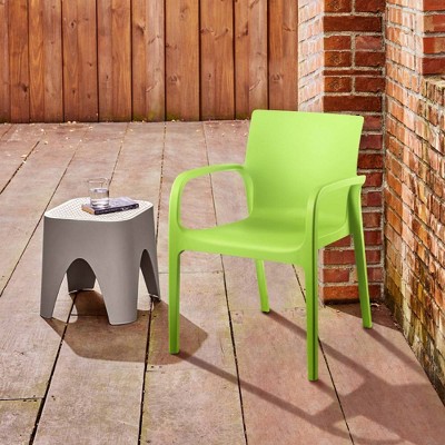 Alissa Green Stackable Resin Patio Dining Armchair Set