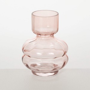 Sullivans 6.5" Glass Narrow Neck Vase, Pink - 1 of 4