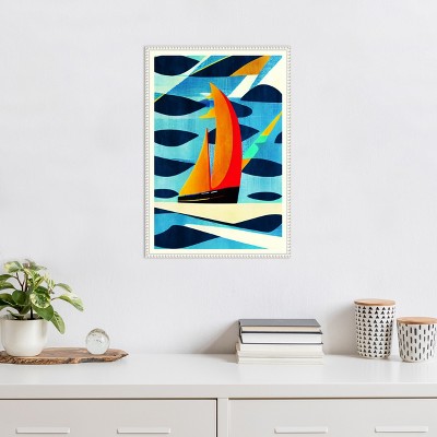 Amanti Art Blue Coast by Bo Anderson Canvas Wall Art Print Framed 16 x 23-in.