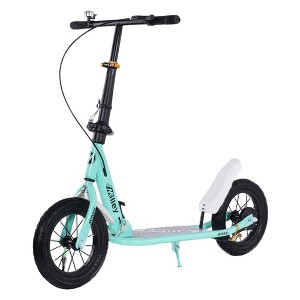 Topteng Folding Kick Scooter for Adults and Teens - 12" Large Wheels, Wide Deck, Shock-Absorbing - 1 of 4