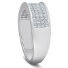 Pompeii3 2 Ct Diamond Princess Cut Mens Bling Wedding Anniversary Ring 10k White Gold - 2 of 4