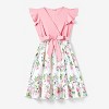 PATPAT Mommy and Me Dresses Matching Set Ruffle Flutter Short Sleeve Floral Dress Mom Baby Girl  Boho Midi Dresses. - 2 of 4