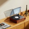 VEVOR Vinyl Record Player, 3-Speed, Belt Driven Turntable Player with Built-in 5W Stereo Speakers Magnetic Cartridge, Brown - 2 of 4