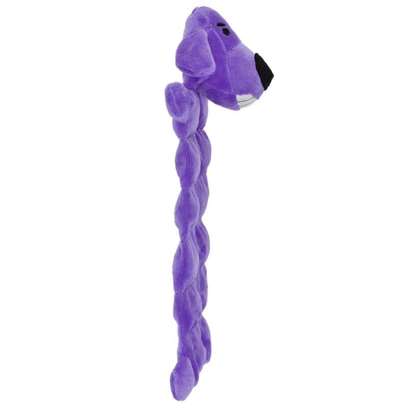 Multipet Loofa Squeaker Mat Dog Toy - Purple - 12&#34;, 3 of 4