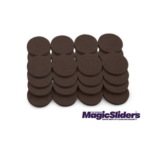Magic Sliders 1" Round Heavy Duty Adhesives Brown - 1 of 4