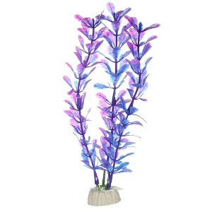 Unique Bargains Aquarium Decor Plant Purple 7.28" 1 Pc - 1 of 4