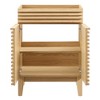 Modway Render Wood Bathroom Vanity Cabinet – Modern Style in Oak Finish with Slatted Door Design - 3 of 4