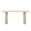 HDZNVF Stylish Console Table with Pine Veneer and Geometric Legs, Beige - 3 of 4