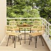 vidaXL Garden Dining Set Black Poly Rattan Medium Tough - Brown - 2 of 4