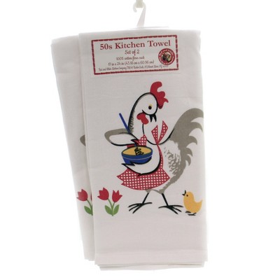 3 CHICKENS Flour Sack Decorative Tea Dish Towel Gift Kitchen