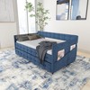 Sapphtopaz Twin Comfortable and Simple Design Bed Frame Daybed with Trundle Bedroom Furniture, No Box Spring Needed - 4 of 4