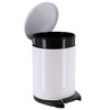 Evideco French Home Goods Soft Close Lid Round Metal Step Trash Can Waste Bin 6-liters-1.6-gal. - 2 of 4