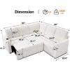 Vipbear Sleeper Sofa with Pull Out Bed/Reclining Backrest/USB Ports/Table/LED Light/Storage Seat, 8 Seat Large U Shaped Sectional Couch - 3 of 4