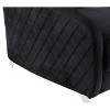 VYNXARIA 55" Black Velvet Modern Chic Loveseat Couch,Sofa for Living Room Bedroom - 4 of 4