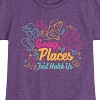 Girls' - Disney Princess - Jasmine Rapunzel Ariel Going Places Just Watch Us Fitted Short Sleeve Graphic T-Shirt - 2 of 4