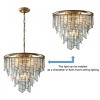 ALOADECOR Vintage Antique Gold Water Glass Tiered Chandelier for Dining Room - 4 of 4