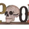 Transpac Wood 13.4 in. Multicolor Halloween Spooky Skull Decor - 3 of 4