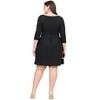 Plus Size Perfect Fit and Flare Pocket Dress - 24seven Comfort Apparel™ - 3 of 4