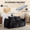 Whisen Giant Bean Bag Couch Ultra Soft Fluffy Loveseat Oversized Chase Lounge Chair with Pillows - 4 of 4