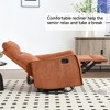 Ridstar Heat Massage Manual Recliner Chair with Rocker and Swivel For Living Room-Orange - 2 of 4