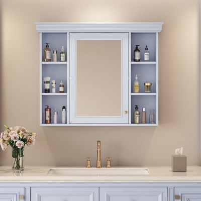 Bathroom Storage Cabinet,Medicine Cabinet With Mirror Door And Open Shelves,Bathroom Cabinet,Wall Mounted Bathroom Cabinet-Cuddlewood