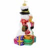 Huras Family 7.0 Inch Snowman Need A Lift Christmas North Pole Presents Tree Ornaments - 3 of 3