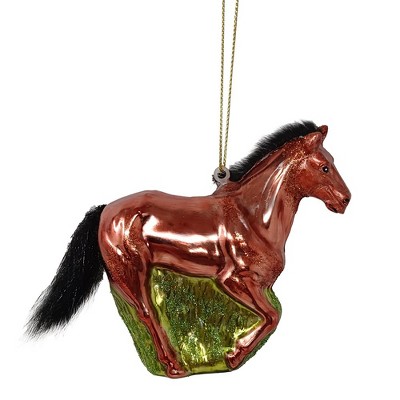 American Quarter Horse Glass Christmas Ornament, Equestrian Gift| OrnamentallyYou
