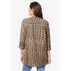 Woman Within Women's Plus Size Rayon 7-Day Three-Quarter Sleeve Tab-Front Tunic - 3 of 4