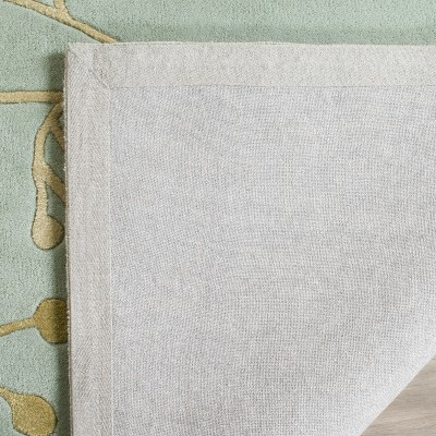 Handmade Light Blue Wool and Viscose Tufted Area Rug