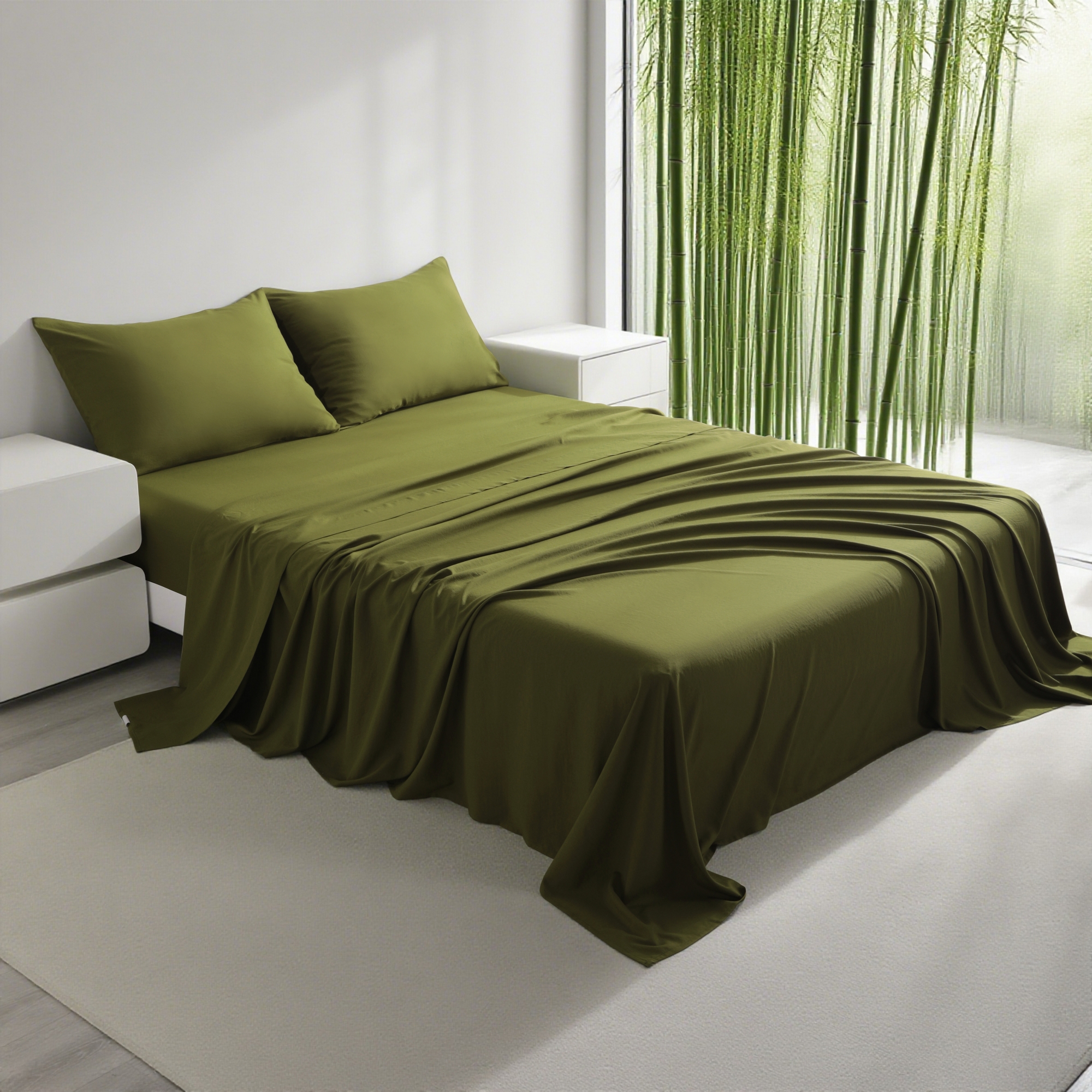 Green Cooling Bamboo Sheet Set (Queen)