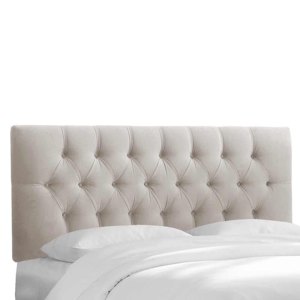 Photos - Bed Frame Skyline Furniture King Edwardian Tufted Upholstered Headboard Light Gray V