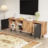 VYNXARIA Mid Century TV Stand with 3 Cabinets, Media Console Table for TVs up to 70'', Entertainment Center with Storage - 3 of 4
