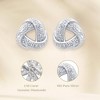 GILDED 1/10 ct t.w. Diamond Knot Post Earring in Sterling Silver - 2 of 4