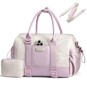 Small Gym Bag for Women with Yoga mat Holder, Mini Duffle Bag for Travel with Wet Pocket,Duffel bag - 1 of 4