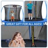 VYNXARIA 8FT Pumpkin-Shaped Trampoline with Enclosure, Slide, and Basket Board - 4 of 4