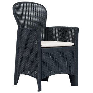 vidaXL Outdoor Dining Set Anthracite Plastic Medium Outdoor Dining Set - 1 of 4