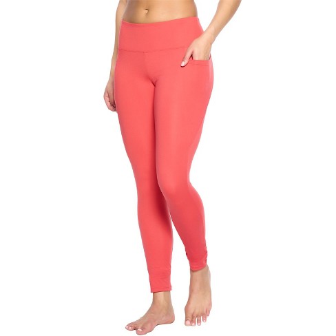 Felina Women's Athletic Pocket Legging (cayenne, Medium) : Target