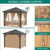 Gazebo Outdoor Canopy with Aluminum Frame & Weatherproof PVC Roof - 3 of 4