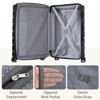 Sapphtopaz 3pcs Hardshell Luggage Sets ABS+PC Suitcase Durable Luggage Carry On Suitcase Suitcases with Wheels, Spinner Wheels (20" 24" 28") - 2 of 4
