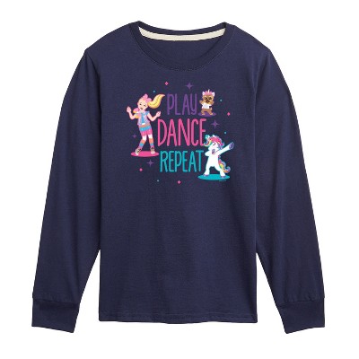 JoJo Siwa Play Dance Repeat Long Sleeve Graphic T-Shirt - Navy - 4T