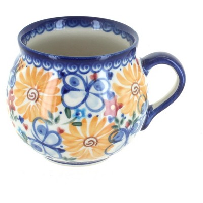 Blue Rose Polish Pottery Butterfly Bubble Mug