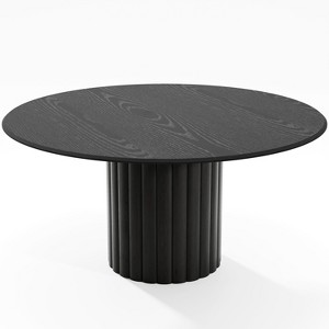 Dovelina Mid-Century Round Dining Table Kitchen Table with Designer Table Base - 1 of 4