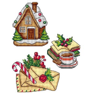 Orchidea Counted cross stitch kit with plastic canvas Bookmarks