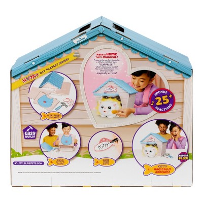 Interactive White Plush Kitty with DIY Home Kit