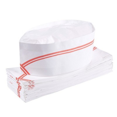 Juvale 60-Pack Disposable Soda Jerk Paper Hats Retro Restaurant Chef Caps Food Server