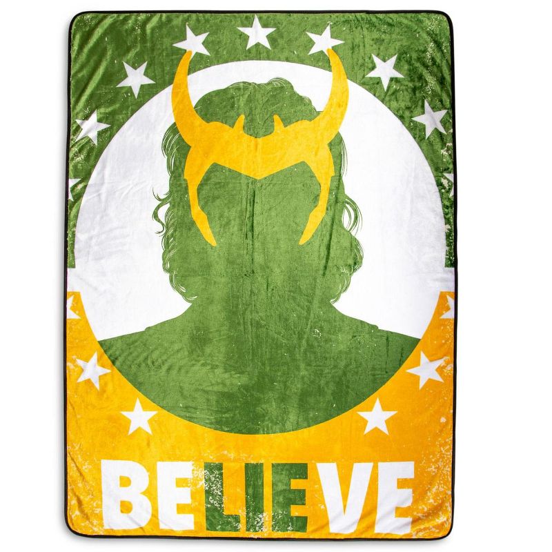 Surreal Entertainment Marvel Studios Loki "Believe" Fleece Throw Blanket | 45 x 60 Inches, 1 of 7
