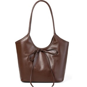 Vintage French Bow Tote Bag Large Capacity Hobo Bag Satchel Purse Chic Underarm Bag - 1 of 4